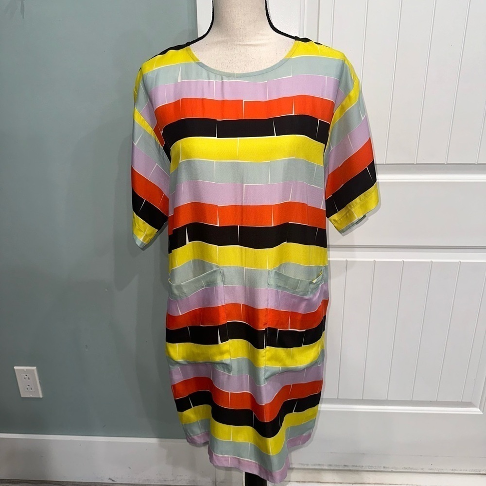 Anthropologie Dusen Dusen Multicolored Striped Tunic dress size XS - Picture 6 of 13